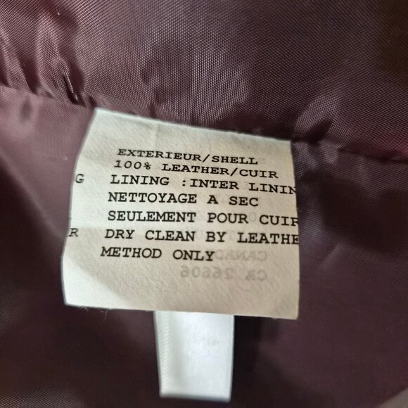 VTG Hide House Collection Eggplant Suede Parka Coat XS (Fits M) Canada NWT Y2K - Picture 12 of 14